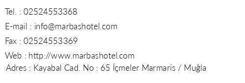 Hotel Mar - Bas telefon numaralar, faks, e-mail, posta adresi ve iletiim bilgileri